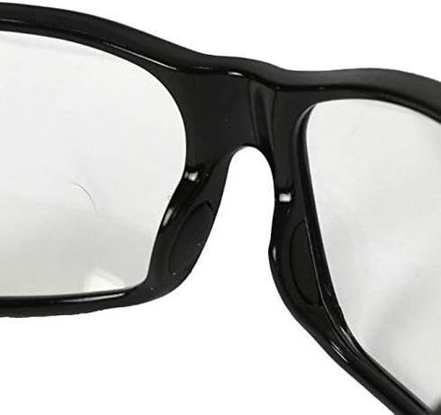 Crossfire CK7 Premium Safety Eyewear - Shiny Black Frame with Clear Lens