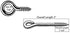 Eye Lag Screw Zinc, 1/4 x 3, 4 Pieces, 014973454258