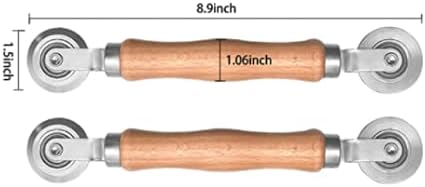 Odaa's Fiberglass Roller and Spline Roller - Wood Handle and Steel Wheels, Tools Kit for Tub Shower Repair