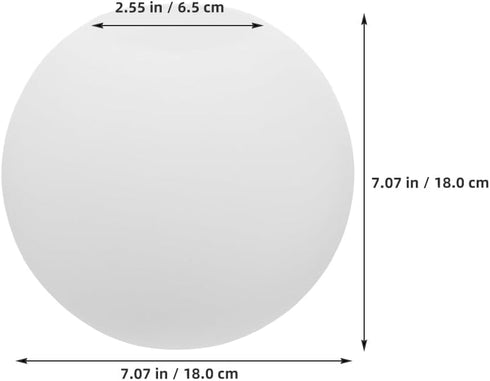 7-Inch VICASKY Globe Lamp Shade Replacement Diameter Plastic Round Light Cover for Floor Lamps and Wall Sconces Dome