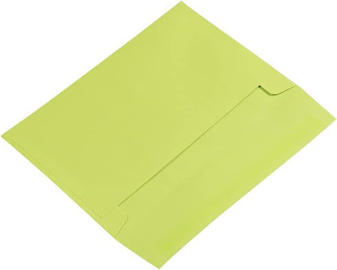 JAM PAPER A9 Colored Invitation Envelopes - Ultra Lime Green Peel & Seal Closure 100/Pack