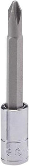 Genius Tools 1/4" Dr. PH.2 Phillips Bit Socket, 70mmL - 208+1302 by GENIUS TOOLS
