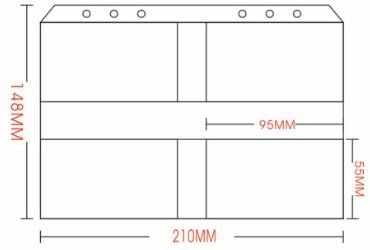 Zelten Refills/Loose Leaves for A5 Cover Ring Binder, Personal Organizer/Planner (A5 6 Holes, 4 PCS)