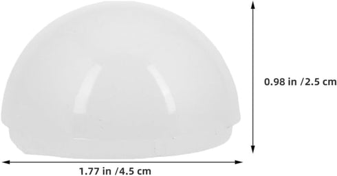 10pcs Toyvian Plastic Lamp Shade Vanity Light Globe Replacement Half Sphere Cover for Bathroom Makeup Mirror Wall