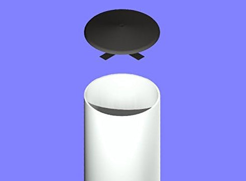 Deltech Manufacturing 2-3/8" Round Light Pole Top Cap- Black Plastic