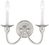 5142-91 2-Light Livex Lighting Cranford Wall Sconce, Brushed Nickel