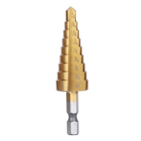 3Pcs/Set High Speed Steel Titanium Step Drill Bit Set, Impact Driver Compatible, 28 (1/8-3/4'') with Pouch