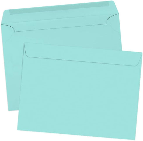 LUXPaper 9 x 12 Booklet Envelopes | Seafoam Blue | 80lb. Text, 50 Qty