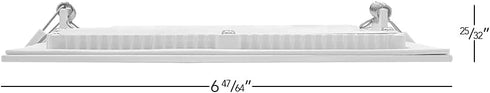 6 2700K-6500K, 900 12 Dimmable Maxxima Luvoni in. Smart WiFi Slim Square LED Downlight - CCT Lumens, Watt Flat Panel