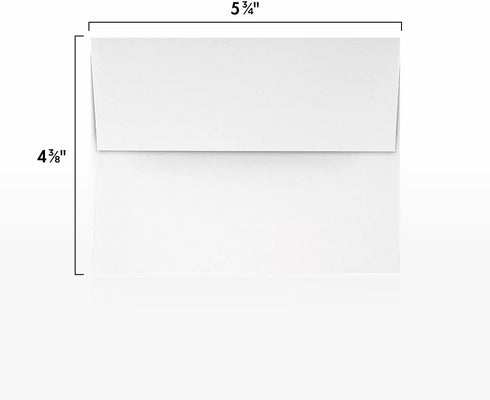 LUXPaper A2 Classic Linen Invitation Envelopes | Solar White | 4 3/8" x 5 3/4" | 70lb. Text | 50 Qty