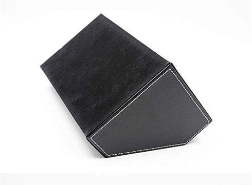 Black PU Leather Remote Controller Holder, Desk Caddy Stationery Organizer, L:9.45 x W:5.3 x H:4.3 inches