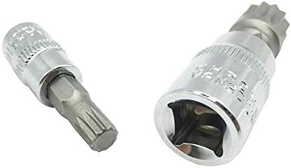XZN 10 Pieces Triple Square Spline Bit Socket Set, 12 Point Tamper Proof, 4mm-18mm, S2 Steel, 1/2, 1/4, 3/8 Inch Drive