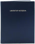 BookFactory Lab Notebook - 240 Pages, 8 7/8" x 11 1/4", Blue Cover, Section Sewn Hardbound, .25" Grid Format