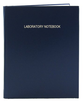 BookFactory Blue Lined Lab Notebook, 168 Blue Grid Pages, 8 7/8" x 11 1/4"