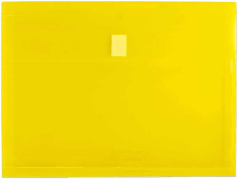 JAM PAPER Plastic Expansion Envelopes - 9 3/4 x 13 with 2 Inch Expansion, Assorted Colors, 6/Pack