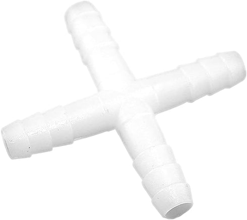 Joywayus 5/16" Plastic Hose Barb Fitting, Barbed Equal 4 Way Pipe Fittings Tube Adapter (Pack of 6)