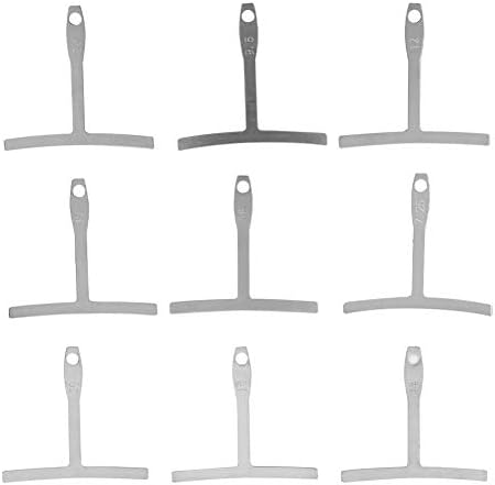 Bnineteenteam 9 Pcs Understring Radius Gauge, Universal Guitar Gauge for Guitar Bass