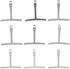Bnineteenteam 9 Pcs Understring Radius Gauge, Universal Guitar Gauge for Guitar Bass