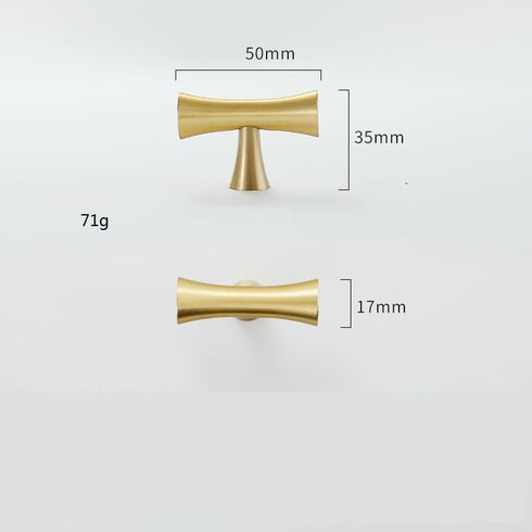 SANCHAKOU 2 Pack 50 35Mm Dresser Handles Chinese Brass Two Hole Bedside Cabinet Shoe Cabinet Drawer Handle *