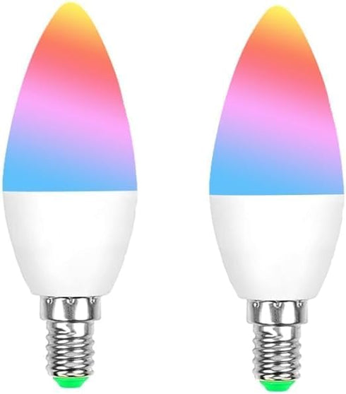 ngnsky Tuya Bluetooth Smart LED Light Bulbs RGBCW, E14 Music Sync Color Changing,with