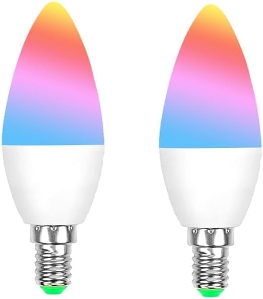 ngnsky Tuya Bluetooth Smart LED Light Bulbs RGBCW, E14 Music Sync Color Changing,with