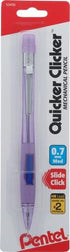 Pentel Quicker Clicker Automatic Pencil, 0.7mm, Transparent Barrel, Assorted Barrel Colors, Color May Vary, 1 Pack (PD347BP-K6) by Pentel