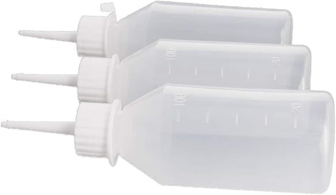 Utoolmart 3pcs Squeeze Bottle 100ml Plastic Glue Oil Bottle Wash Bottles for DIY Tattoo Label