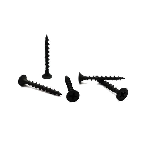 #6 x 1-1/4" Wood Screws 100PCS, Coarse Thread Drywall Screws, Flat Truss Head Self Tapping Screws