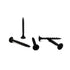 #6 x 1 Wood Screws 100PCS Coarse Thread Drywall Screws Flat Truss Head Self Tapping Screws Black Phosphate Coated Fast