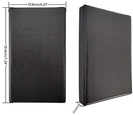 ZUFECY Business Card Organizer, Portable Holder Book for 120 Cards with Binder File Sleeve Storage