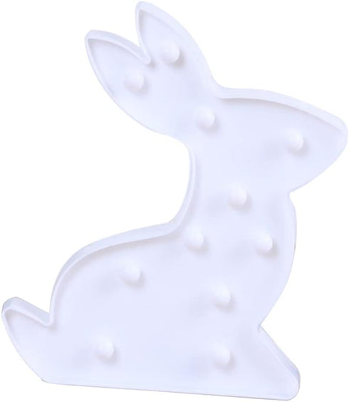 Rabbit Marquee Sign Easter Lights, Decorative Bunny Neon Night Light, LED Lighted Marquee Wall Sign for Bedroom, Cafe