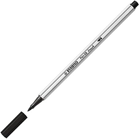 STABILO Premium Fibre-Tip Pen with Brush Tip, Pack of 24, Assorted Colours