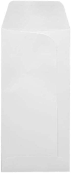 LUXPaper Small Drive-In Banking Envelopes | 3 1/4" x 7" | White | 24lb. Text | 50 Qty by LUXPaper