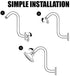 ZM 10-Inch "S" Shaped Shower Arm for Shower Head Extension with Flange
