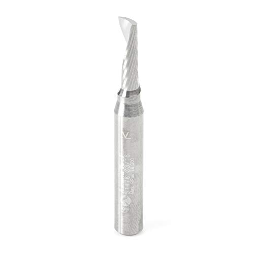Amana Tool 51478 Solid Carbide CNC Spiral 'O' Single Flute, Aluminum Cutting 3/16 Dia