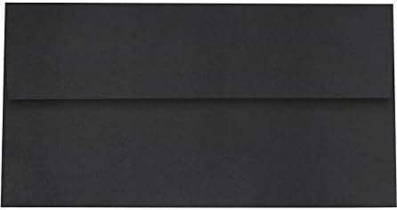 LUXPaper #9 Slimline Invitation Envelopes | 3 7/8" x 8 7/8" | Midnight Black | 50 Qty | Peel & Press | 80lb. Text