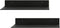 Z Metnal Small Decor Shelves, Mini Floating Display Wall Shelf, Aluminum, Matt Black, 12 x 5 inch, 2 Pack