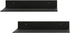 Z Metnal Small Decor Shelves, Mini Floating Display Wall Shelf, Aluminum, Matt Black, 12 x 5 inch, 2 Pack