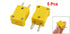 uxcell 5 Pcs Yellow Plastic Case SMPW-K-M K Type Thermocouple Wire Connector