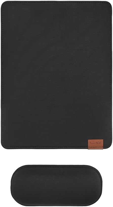 SenseAGE Ergonomic Detachable Mouse Pad - Wrist Support, Adjustable Placement for Pain Relief, Non-Slip Base (Black)