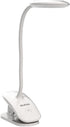 Clip on Light for Bed & Desk, Flexible Gooseneck, Battery Operated Rechargeable Clamp Lamp for Reading in Bed