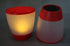 Turner-Red01 Solar Patio Table Lamp with LED Candle Accent Light
