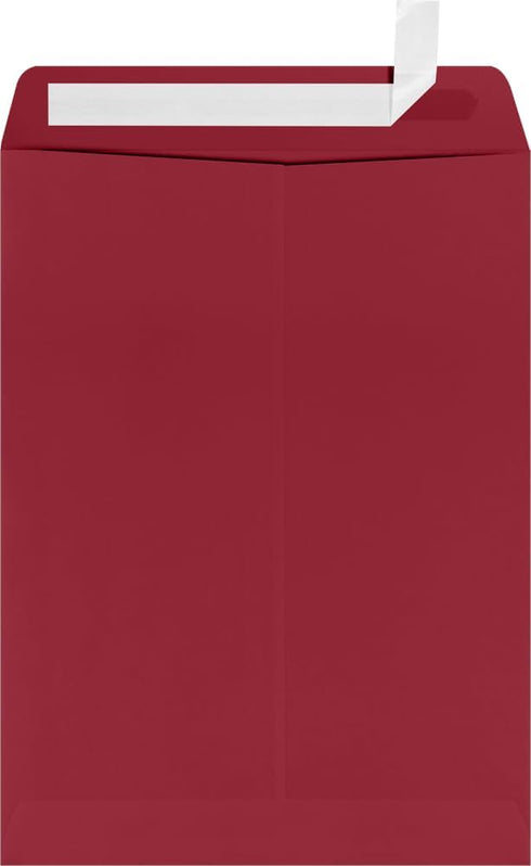 LUXPaper 9 x 12 Open End Envelopes | Peel & Press | Garnet Red | 80lb. Text | 50 Qty