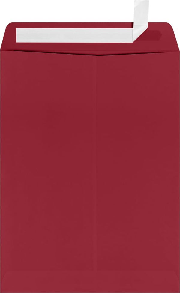 LUXPaper 9 x 12 Open End Envelopes | Peel & Press | Garnet Red | 80lb. Text | 50 Qty
