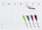 U Brands Magnetic Vinyl Weekly Dry Erase Calendar, 12” x 17”, Office Supplies with Eraser and Markers