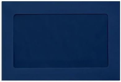 LUXPaper 6 x 9 Full Face Window Envelopes | Navy Blue | 80lb. Text | 50 Count