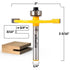 (3/16" 3/4" 1/4" YONICO Slot Cutter Router Bit Height - Depth - Shank)