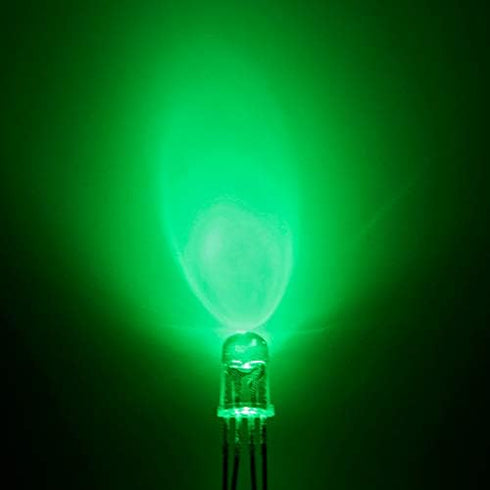 CHANZON 100 pcs 5mm RGB Multicolor LED Diode Lights - Common Cathode, Clear Round Transparent 4 pin