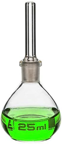 EISCO 25ml Specific Gravity Bottle - Flat Bottom with Perforated Stopper, Borosilicate Glass Labs