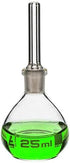 EISCO 25ml Specific Gravity Bottle - Flat Bottom with Perforated Stopper, Borosilicate Glass Labs